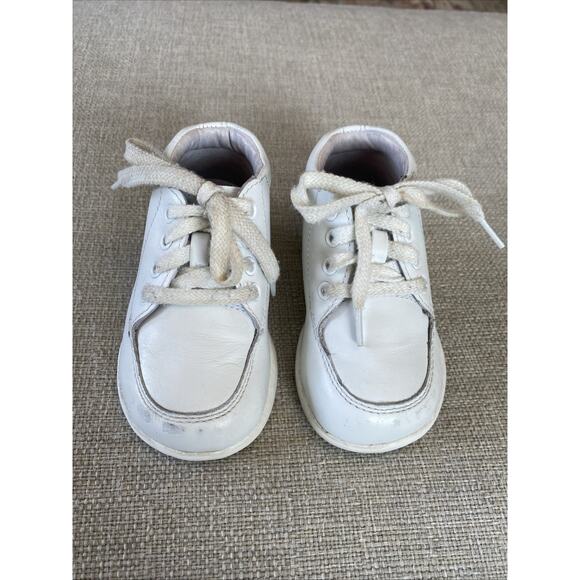 Stride Rite 5.5 XXW PARKER II White Leather Baby First Walkers Vtg Classic Wide - Picture 1 of 11